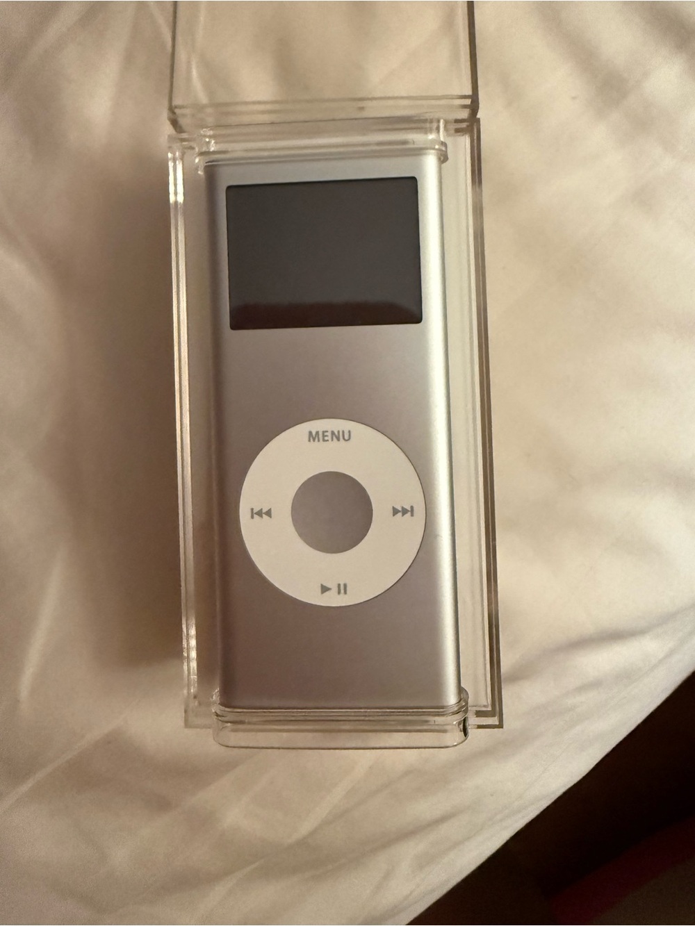 Silver Portable MP3 Player with Click Wheel - Brand Unknown